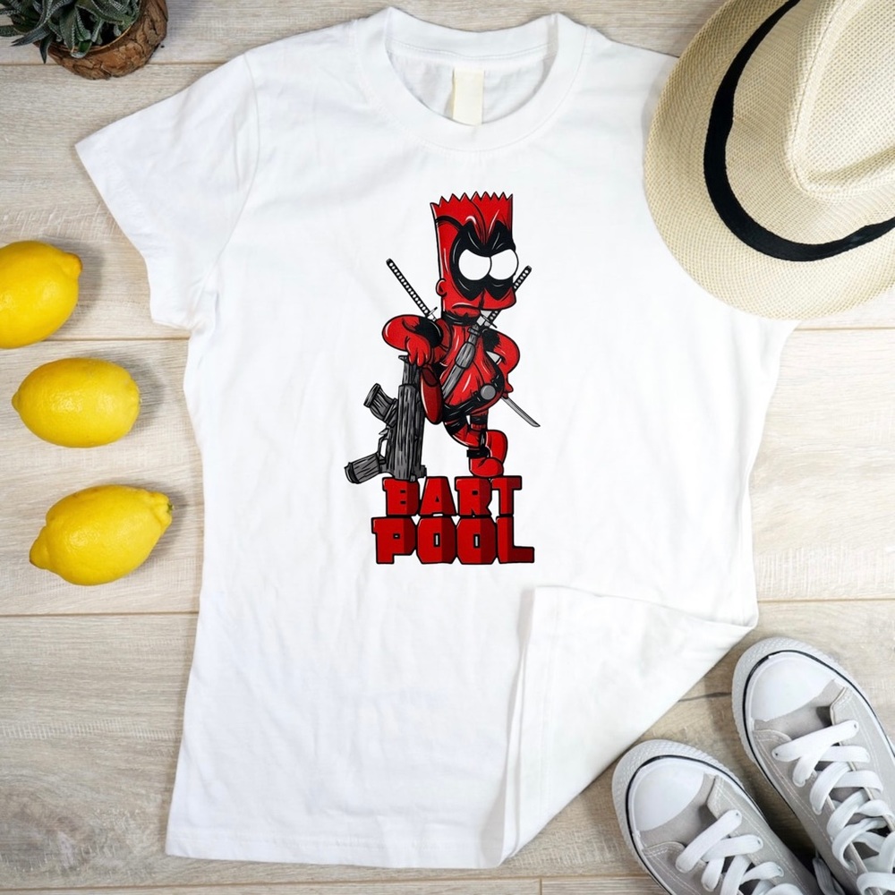 Bartpool | The Simpsons | Large T-Shirt | Deadpool | Reproduction | Bart | NWOT